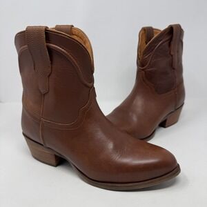 Dingo Seguaro Leather Round Toe Casual Western‎ Boots Brown Women's Size 9 M